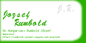jozsef rumbold business card