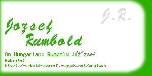 jozsef rumbold business card